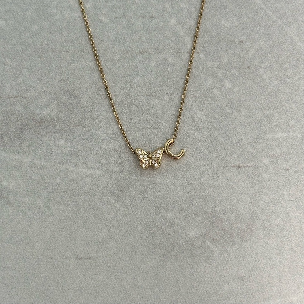 Gold Butterfly Pendant Necklace